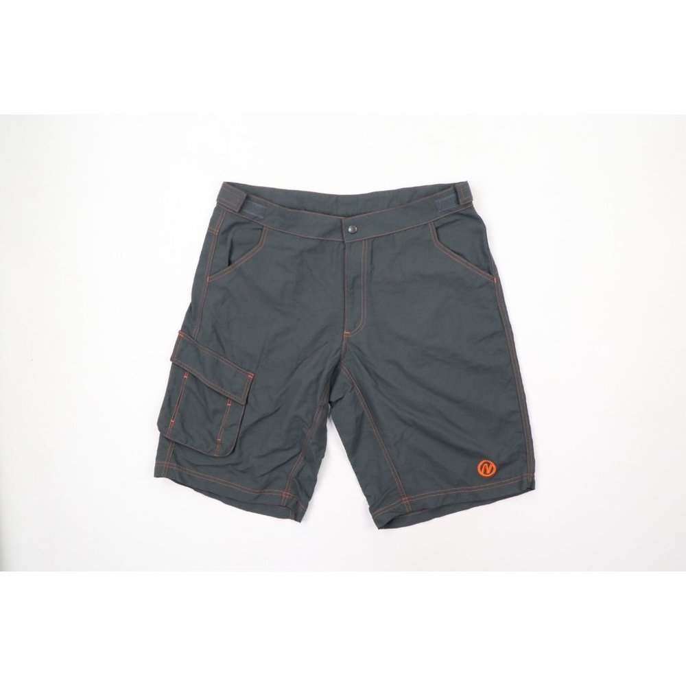 Nashbar Mens Size XL Nylon Commuter Bicycle Cycling Cargo Shorts Gray Orange